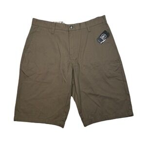 Volcom Monty Shorts‎ Mens 30 Brown Casual Chino Style NEW